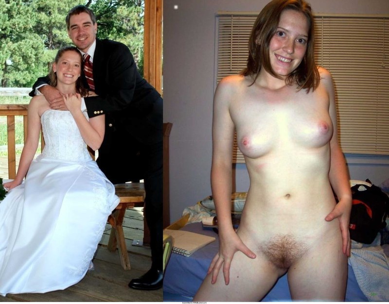 The girl undresses in public