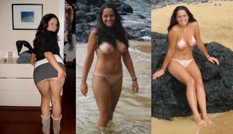 Dressed and striped women