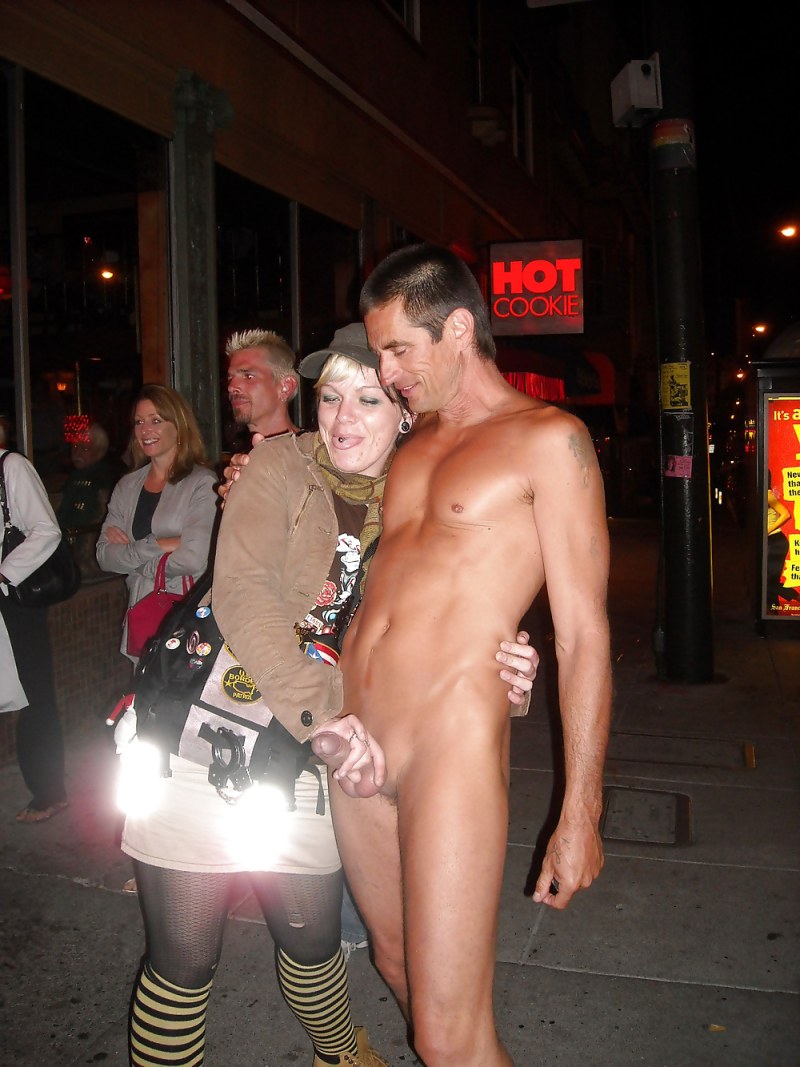 Naked women men in public