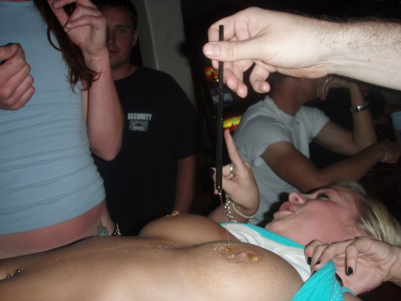 Drunk chicks at a party