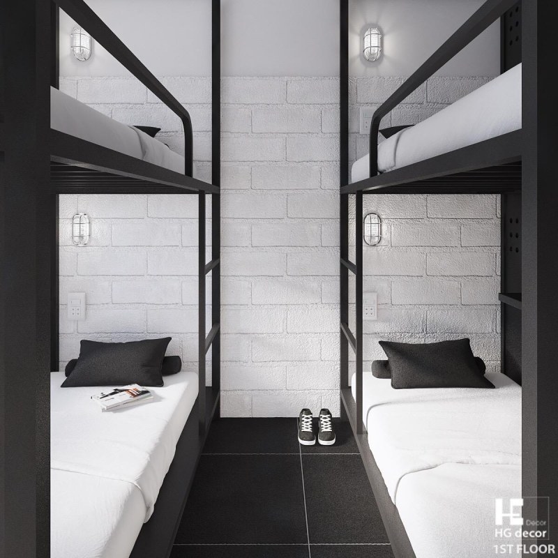 A room in a hostel